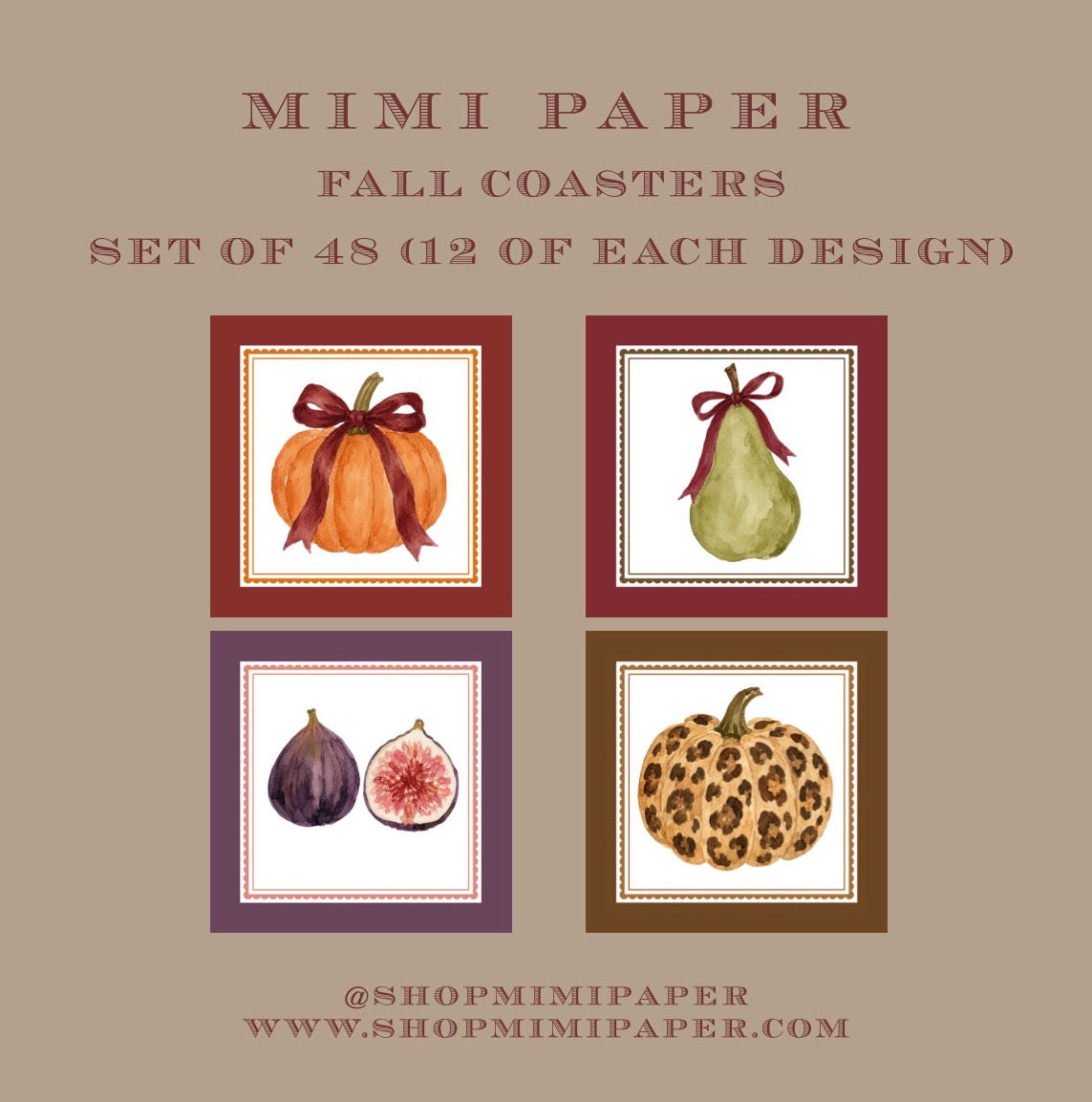 Mimi Paper Coasters - Fall