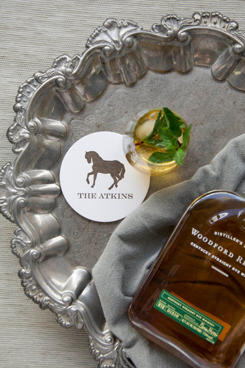 Letterpress Coaster - Horse Silhouette