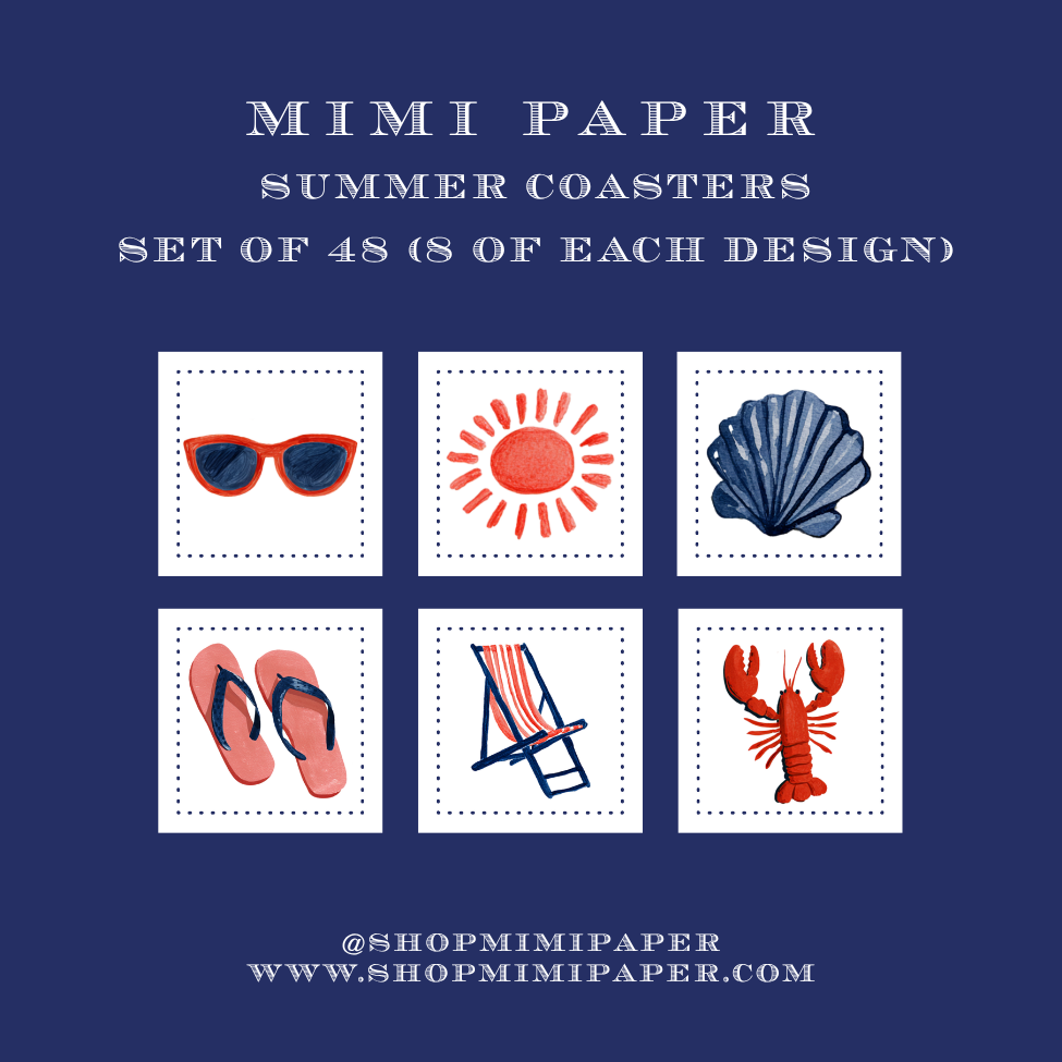 Mimi Paper Coasters - Summer
