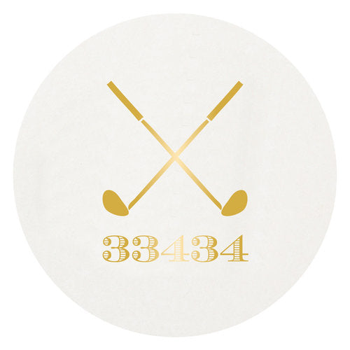 Letterpress Coaster -Golf Clubs