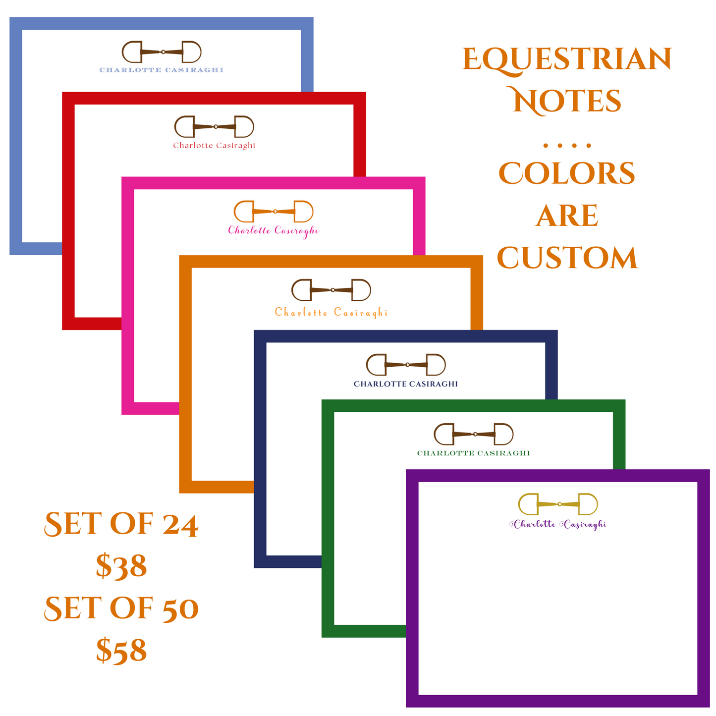 Mimi Paper Flat Note Personalized - Horsebit