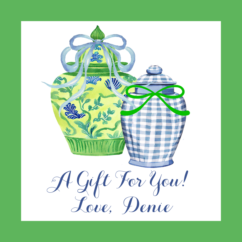 Mimi Paper Sticker - Green Ginger Jars