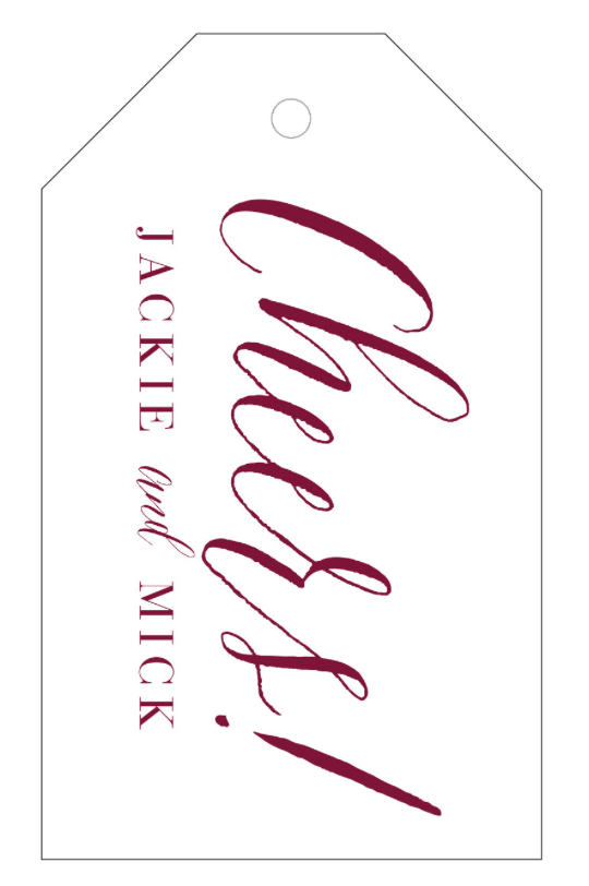 Letterpress Tag - T10 Cheers!