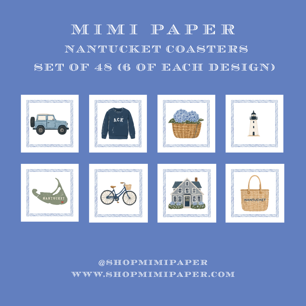 Mimi Paper Coasters - Nantucket Icons