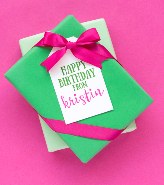 Letterpress Tag - T5 Happy Birthday