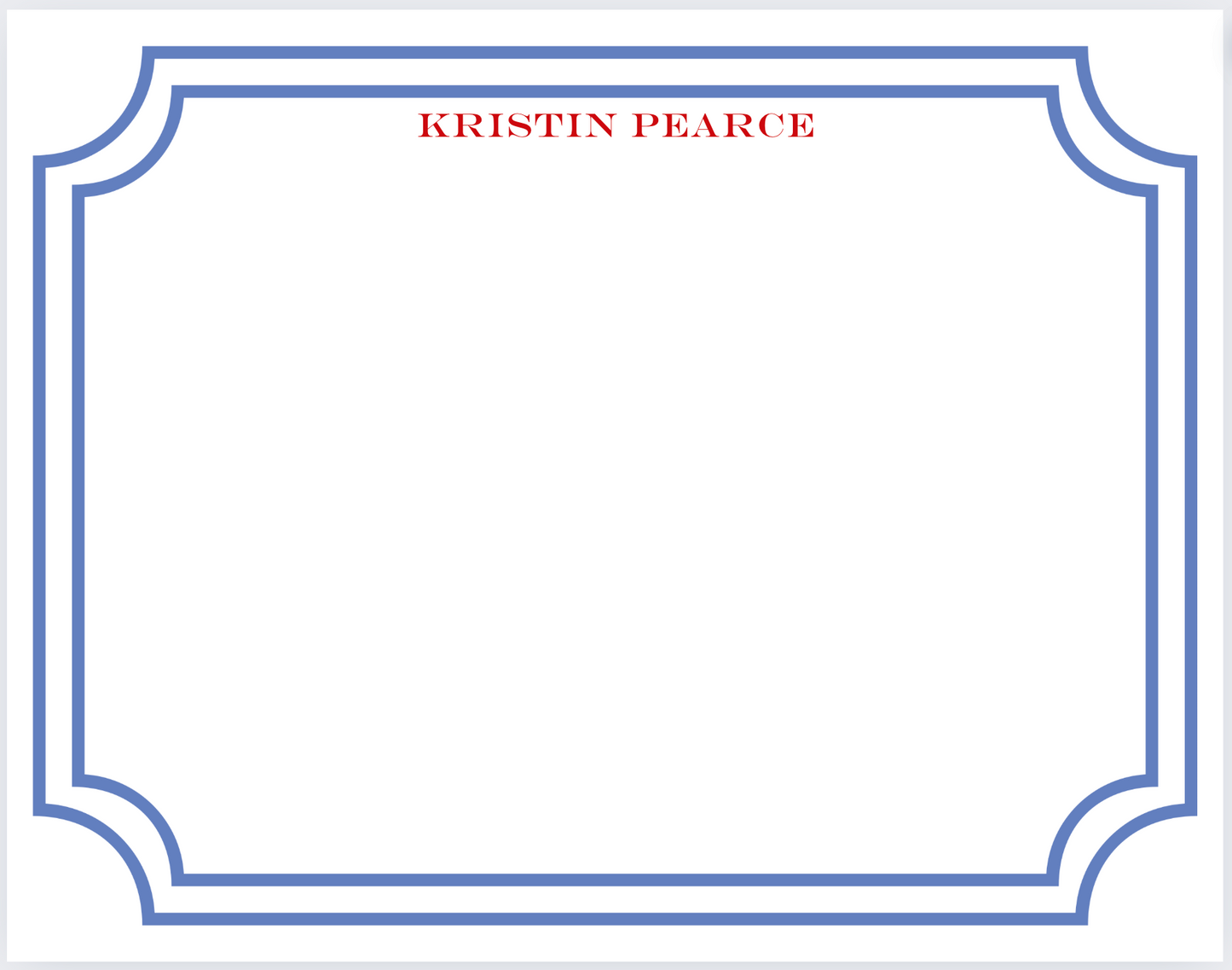 Mimi Paper Flat Note Personalized - Fretwork Border