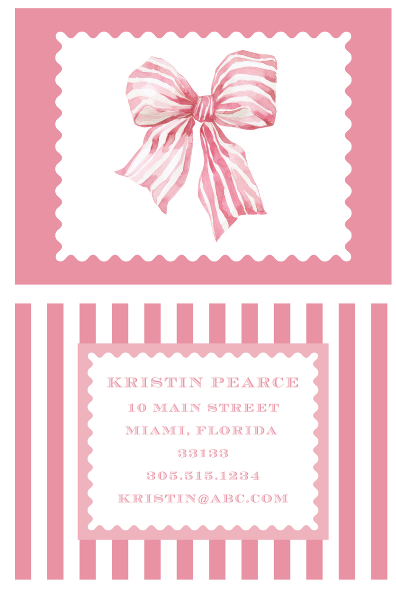 Mimi Paper Bag Tag - Pink Bow