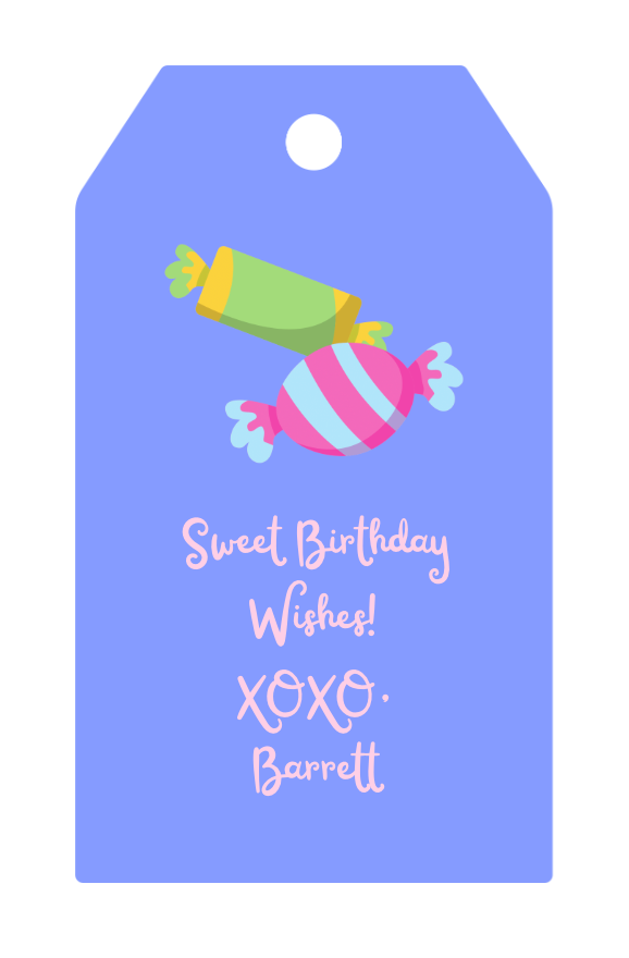 Mimi Paper Large Gift Tag Personalized - Candy