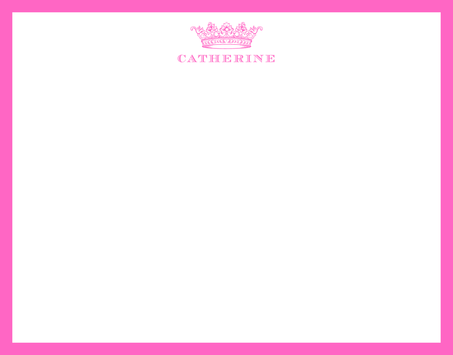 Mimi Paper Flat Note Personalized - Tiara