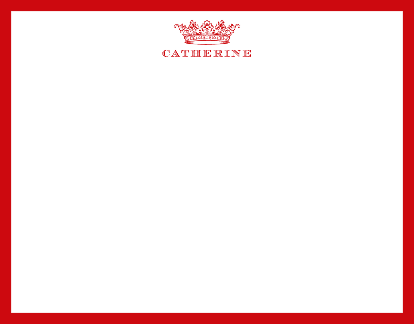 Mimi Paper Flat Note Personalized - Tiara
