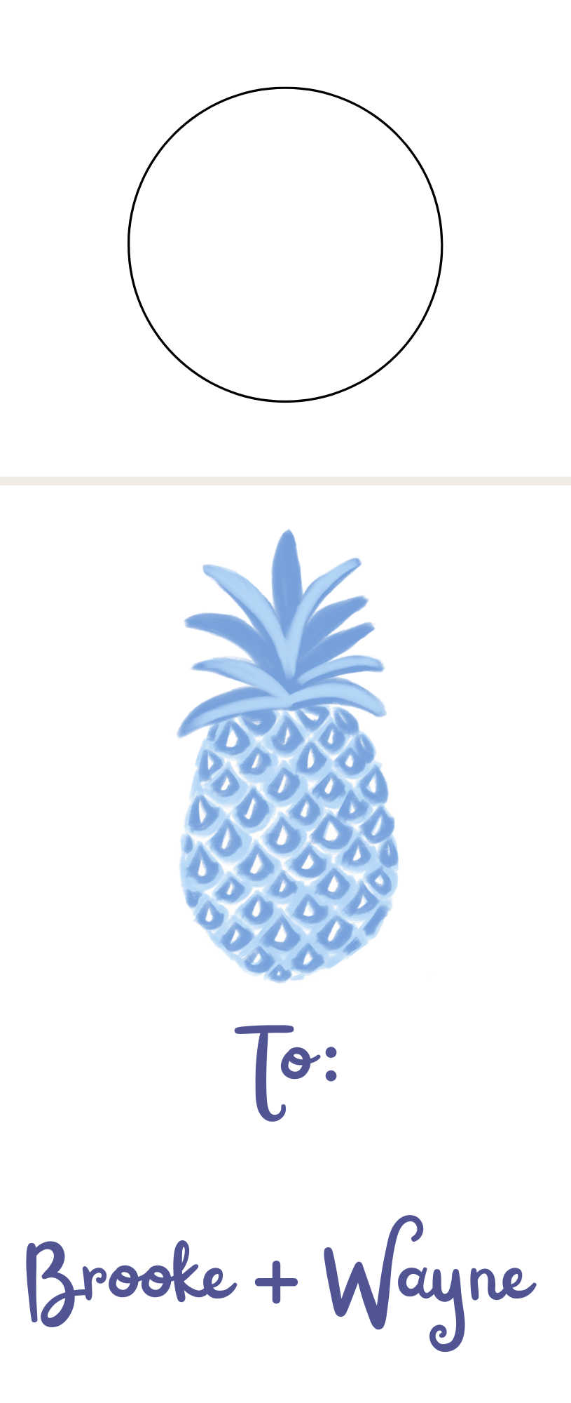 Mimi Paper Wine Tag Personalized - Pineapple