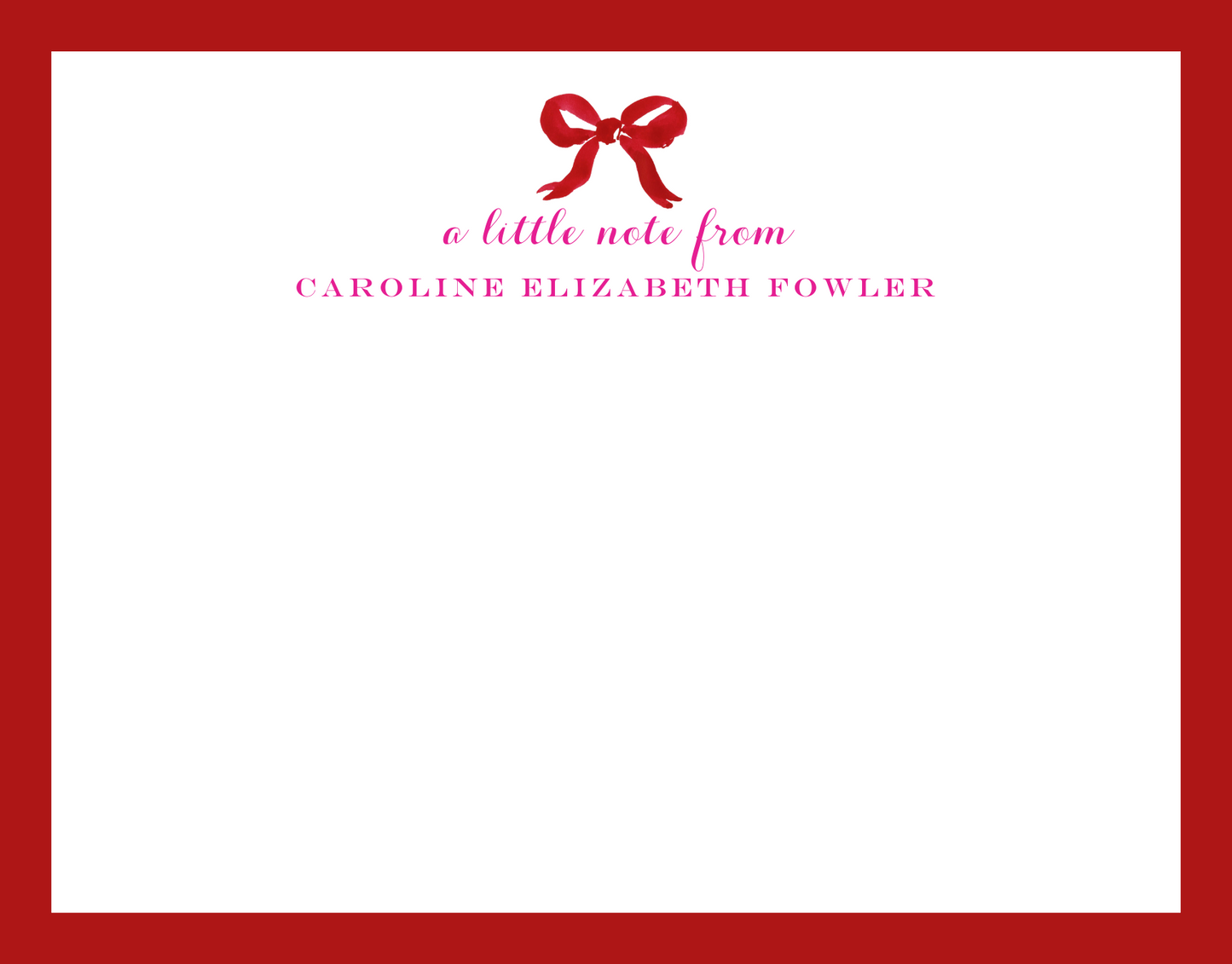 Mimi Paper Flat Note Personalized - a little note from...