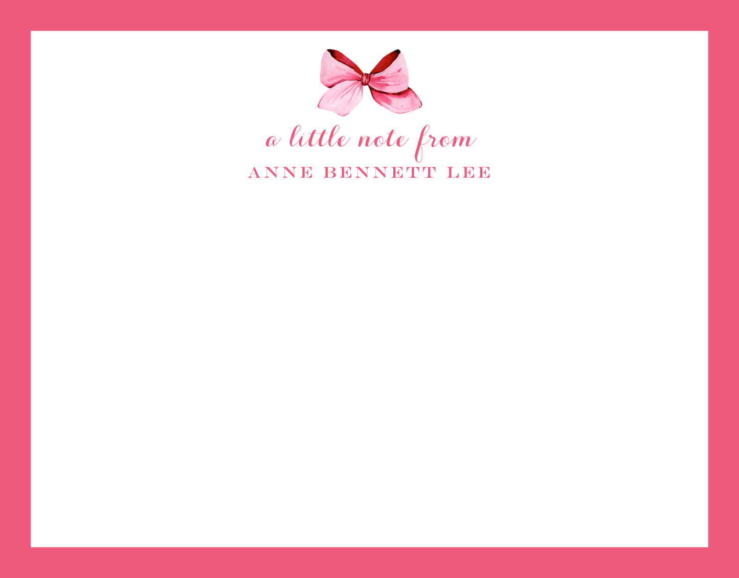Mimi Paper Flat Note Personalized - a little note from...