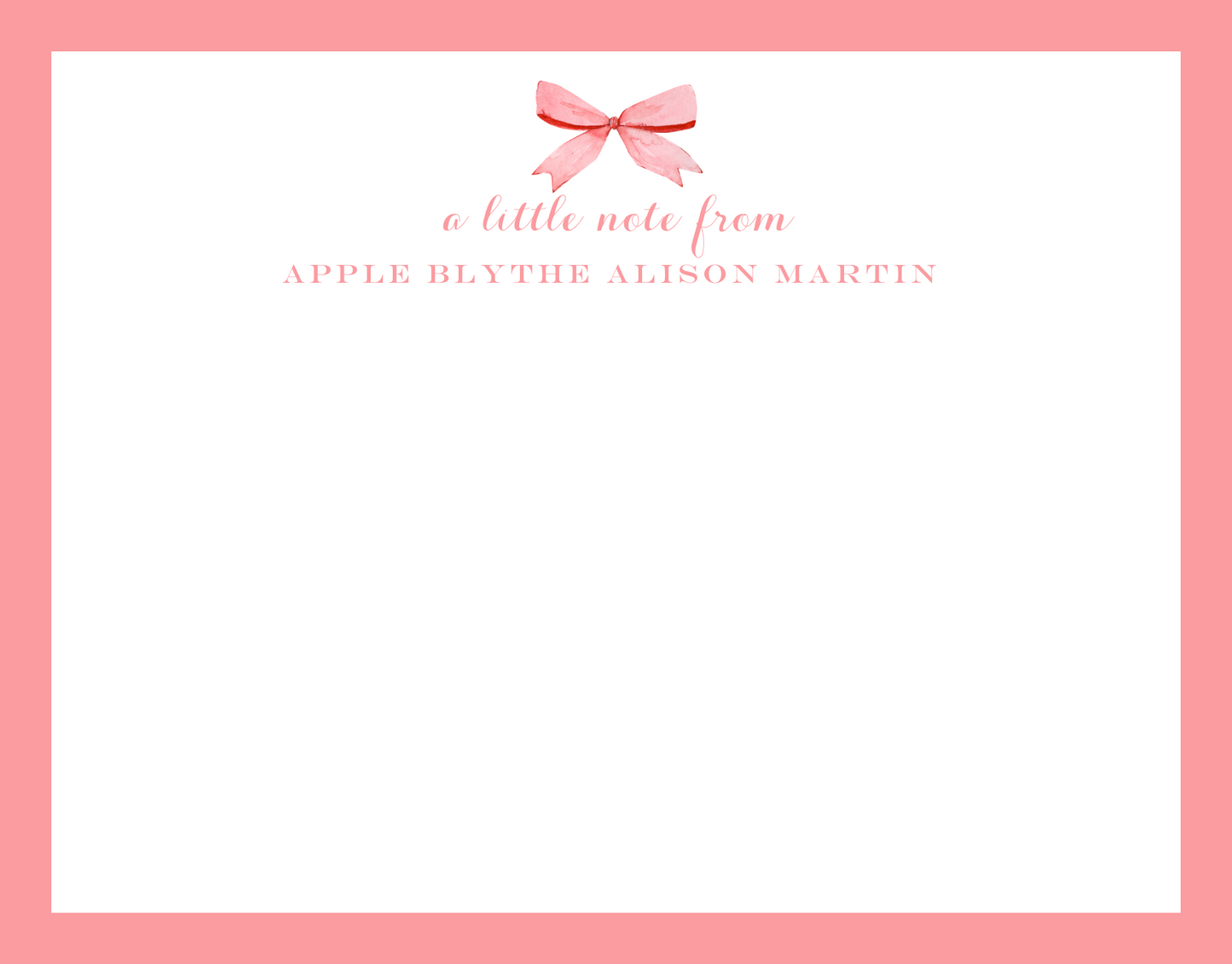 Mimi Paper Flat Note Personalized - a little note from...
