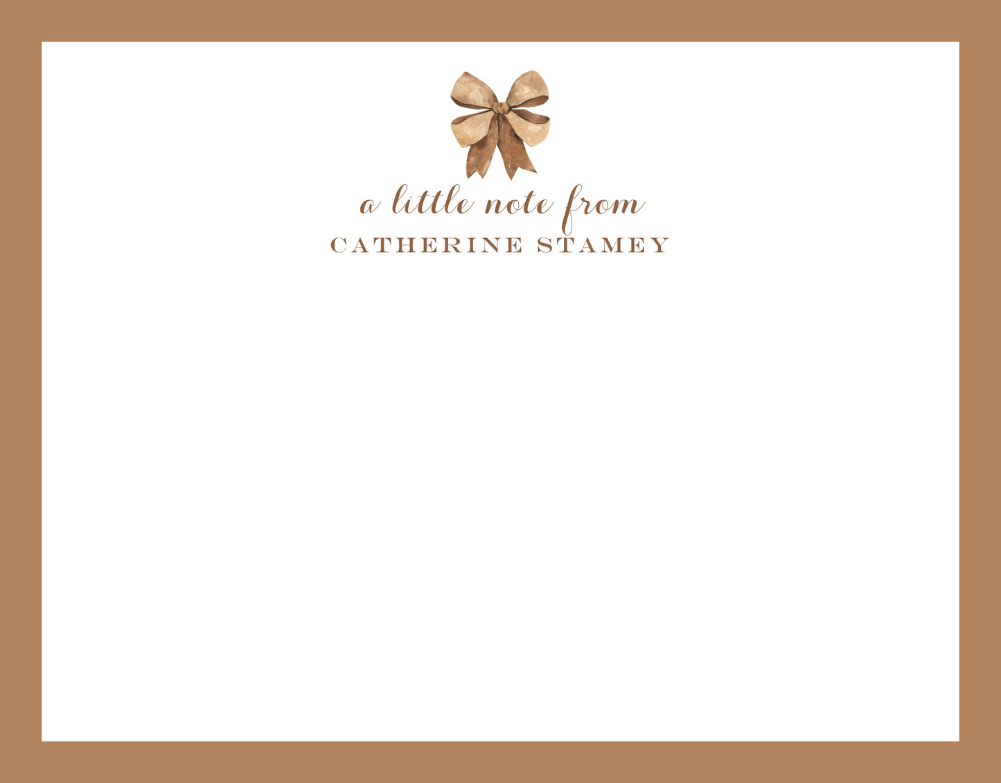 Mimi Paper Flat Note Personalized - a little note from...