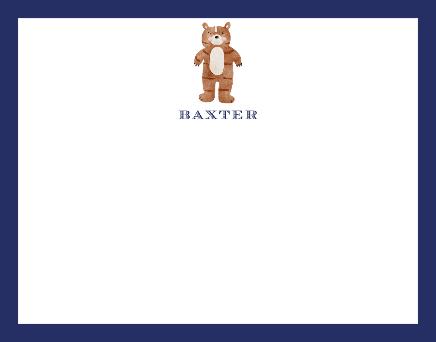 Mimi Paper Flat Note Personalized - Bear 2