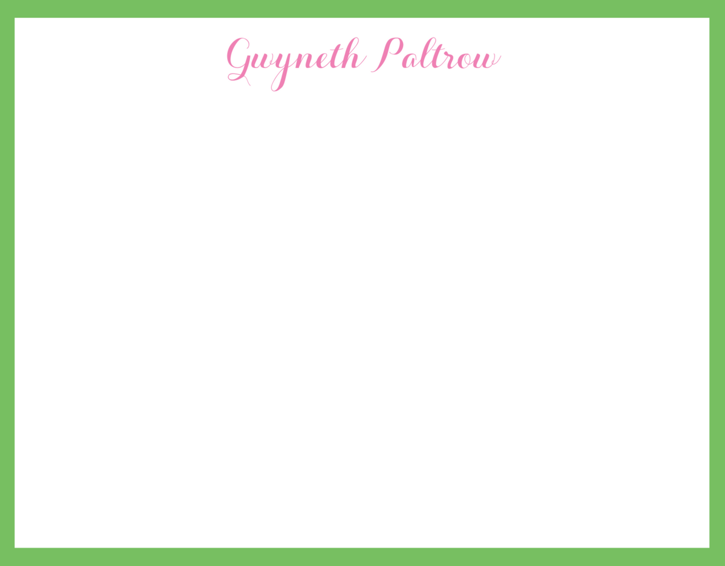 Mimi Paper Flat Note Personalized - Script Name