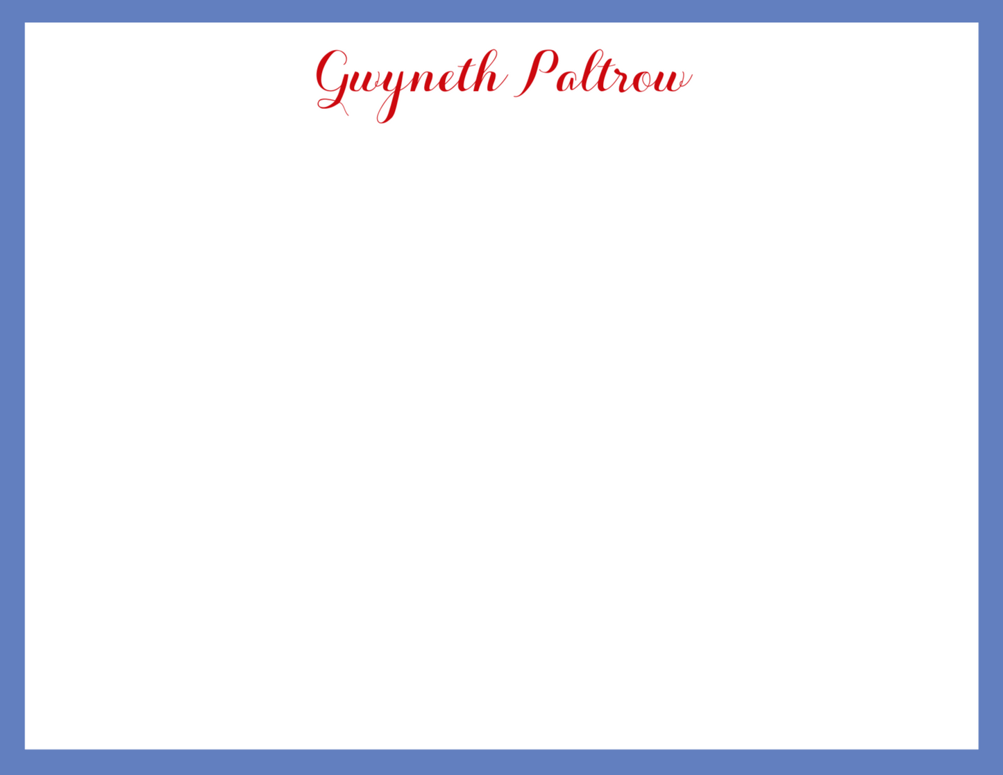 Mimi Paper Flat Note Personalized - Script Name