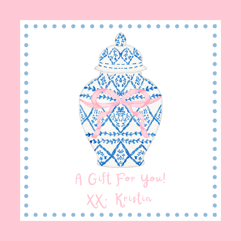 Mimi Paper Sticker - Ginger Jar with Bow