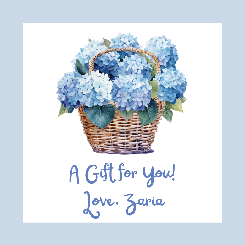 Mimi Paper Sticker - Hydrangea Basket