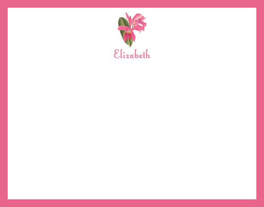 Mimi Paper Flat Note Personalized - Orchid Pink