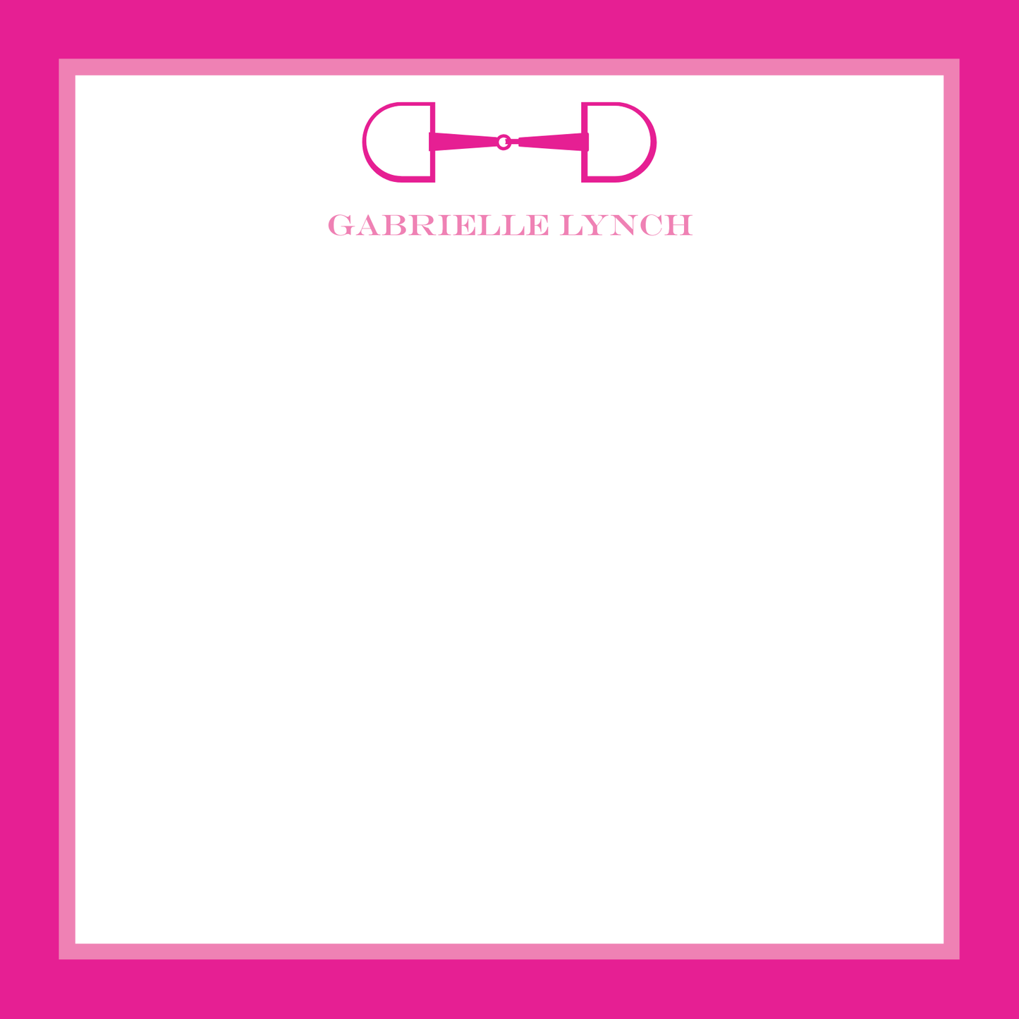 Mimi Paper Flat Notepad Personalized - Equestrian
