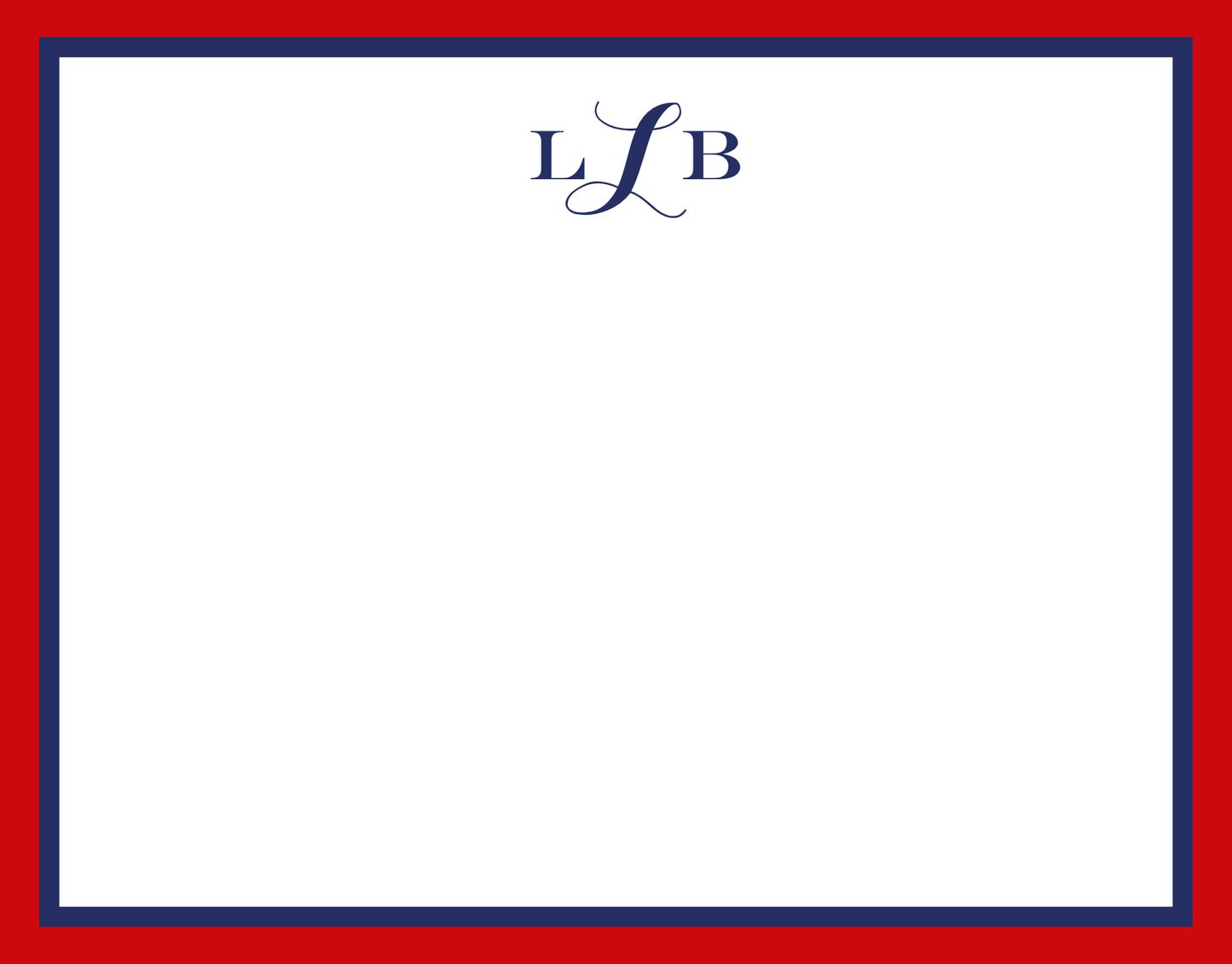 Mimi Paper Flat Note Personalized - Mixed Monogram