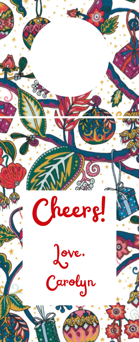 Mimi Paper Wine Tag Personalized - Holiday Ornaments