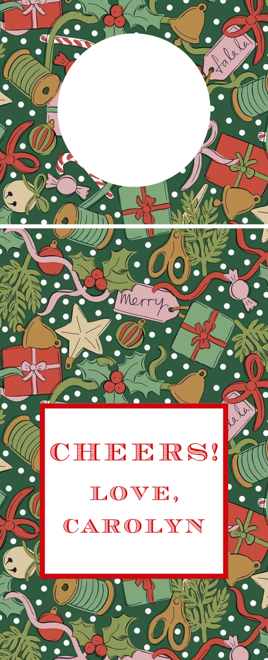 Mimi Paper Wine Tag Personalized - Holiday Toys