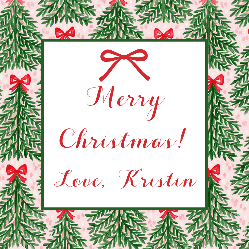 Mimi Paper Holiday Sticker - Christmas Trees and Bows