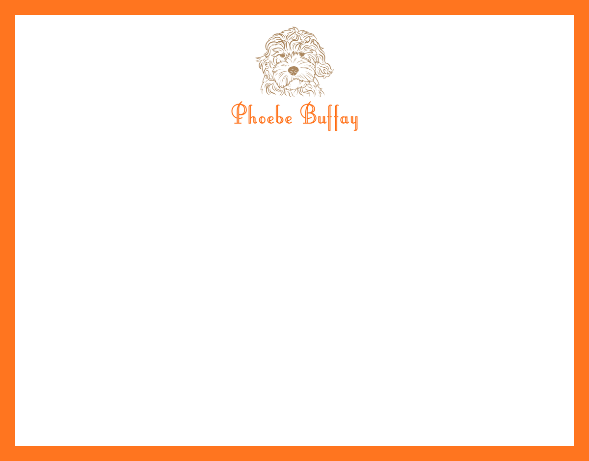 Mimi Paper Flat Note Personalized - Golden Doodle 2