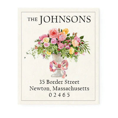 Return Address Label - Floral Centerpiece