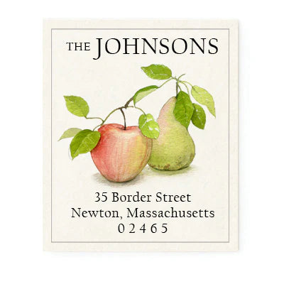 Return Address Label - Apple and Pear