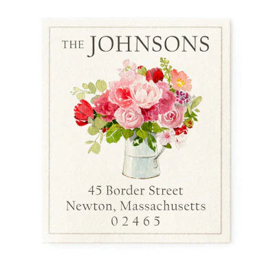 Return Address Label - Cheerful Floral