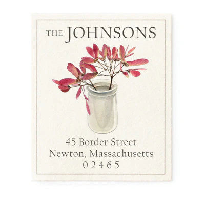 Return Address Label - Maple Red