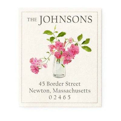Return Address Label - Wild Roses