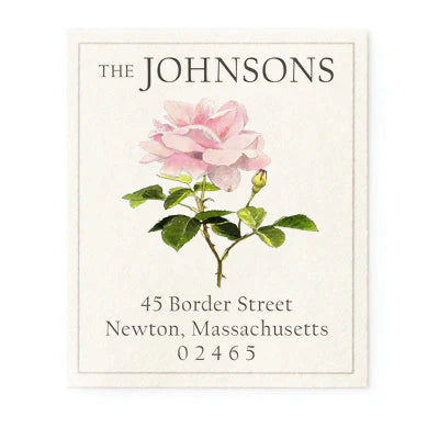 Return Address Label - Cottage Rose