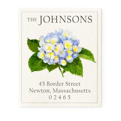 Return Address Label - Hydrangea