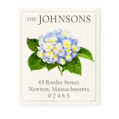 Return Address Label - Early Hydrangeas