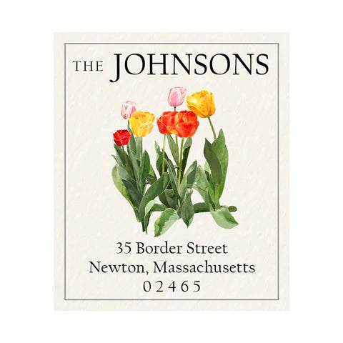 Return Address Label - Spring Tulips
