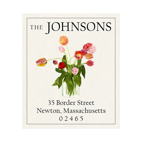Return Address Label - Just Picked Tulips