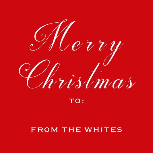 Mimi Paper Holiday Sticker - Fancy Script Red