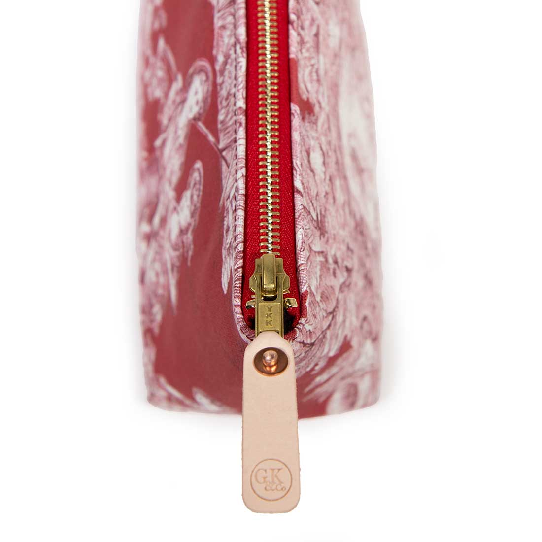 Toile Travel Clutch - Scarlet