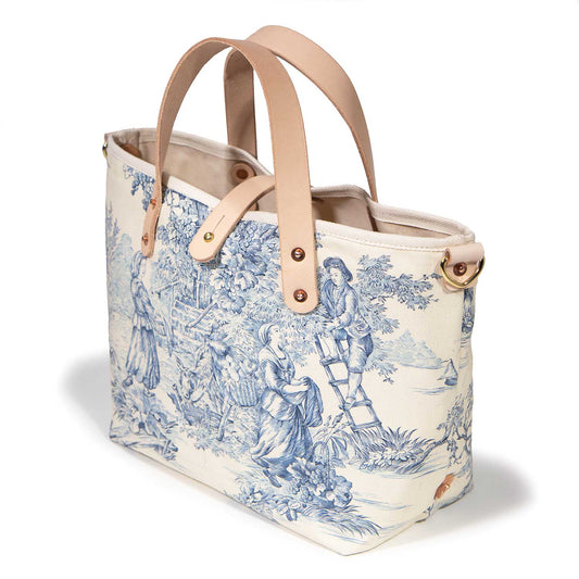 All Day Mini Tote - Delftware Toile