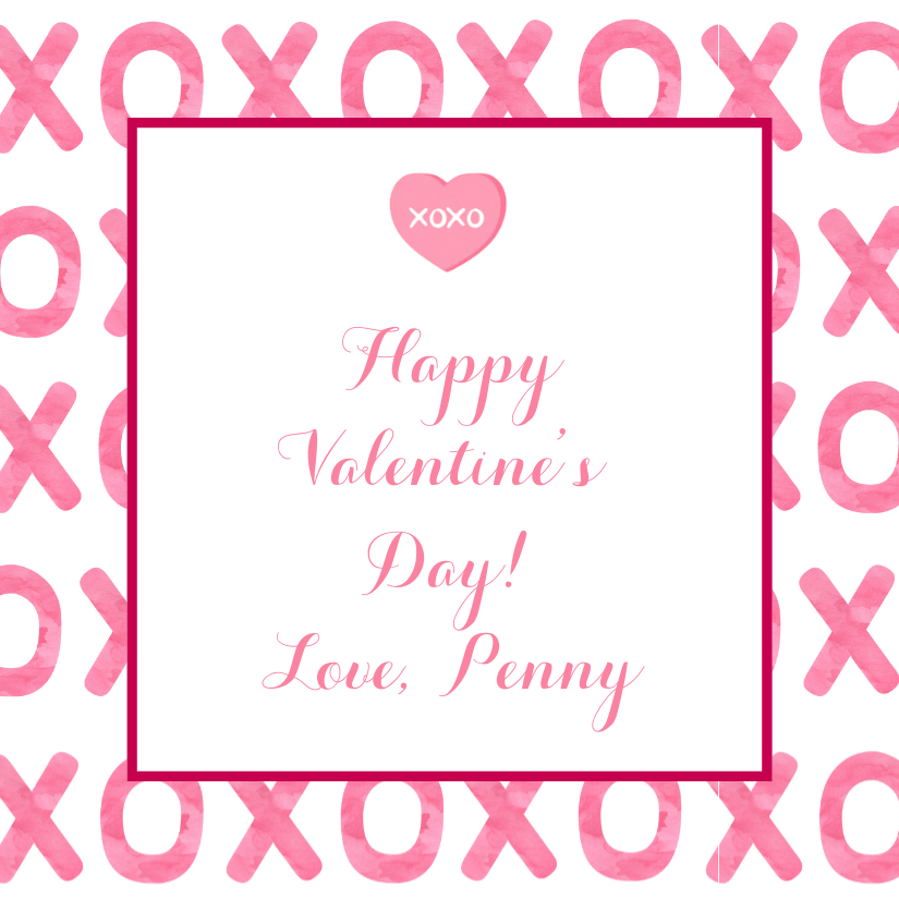 Mimi Paper Sticker - XOXO Valentine