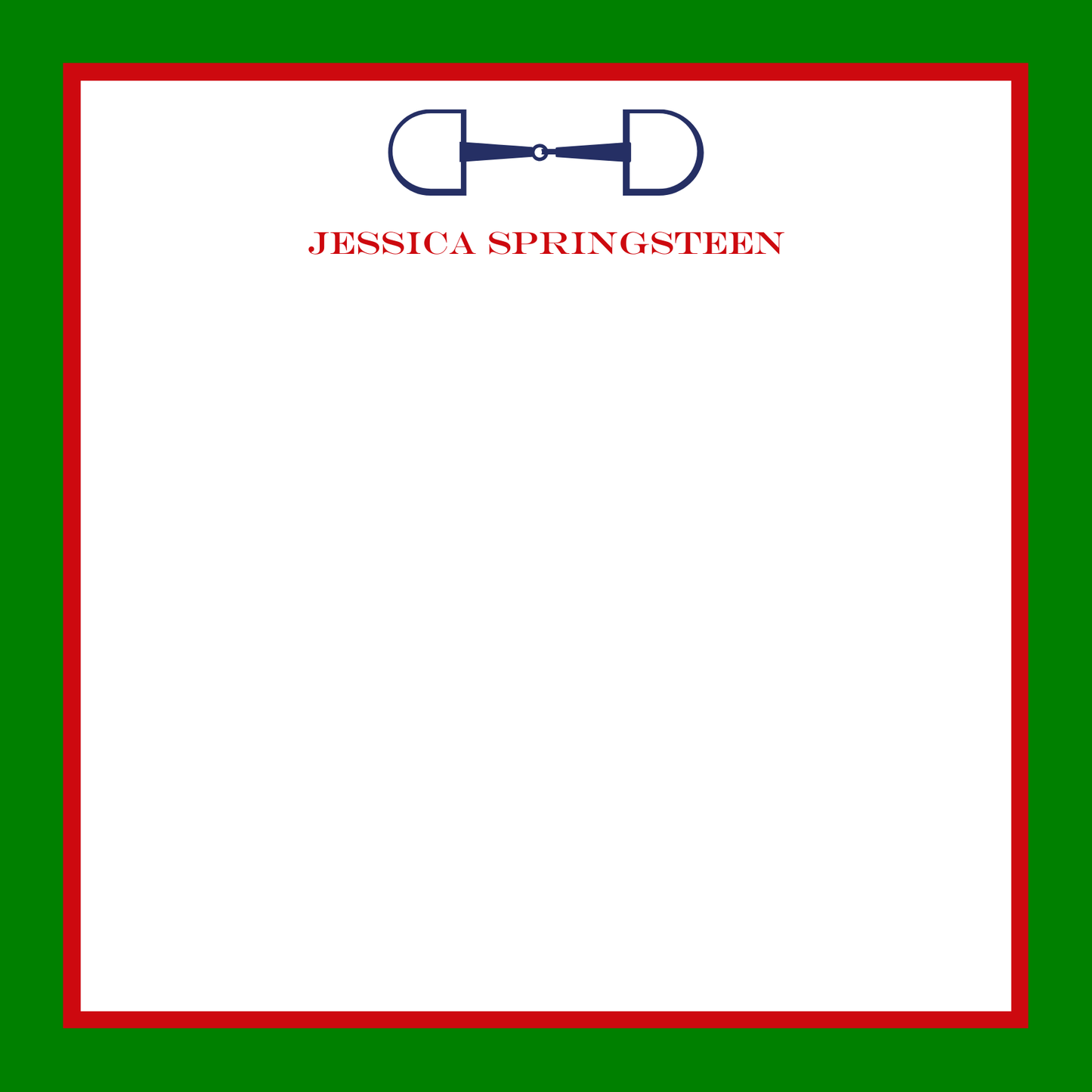 Mimi Paper Flat Notepad Personalized - Equestrian