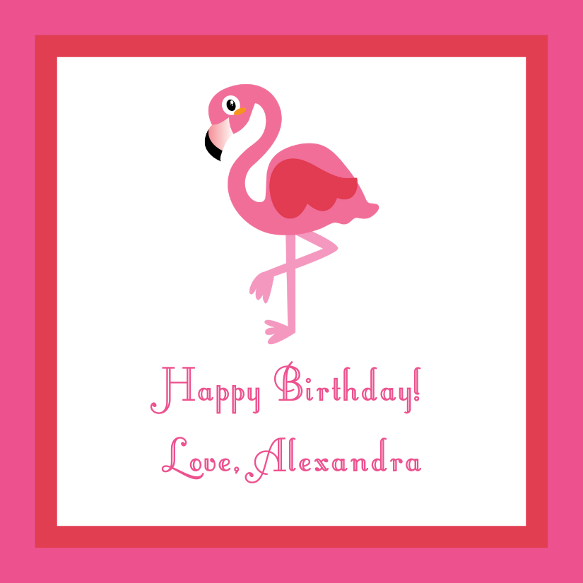Mimi Paper Sticker - Flamingo