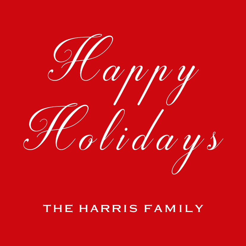 Mimi Paper Holiday Sticker - Fancy Script Red