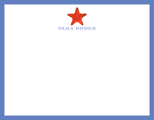 Mimi Paper Flat Note Personalized - Starfish