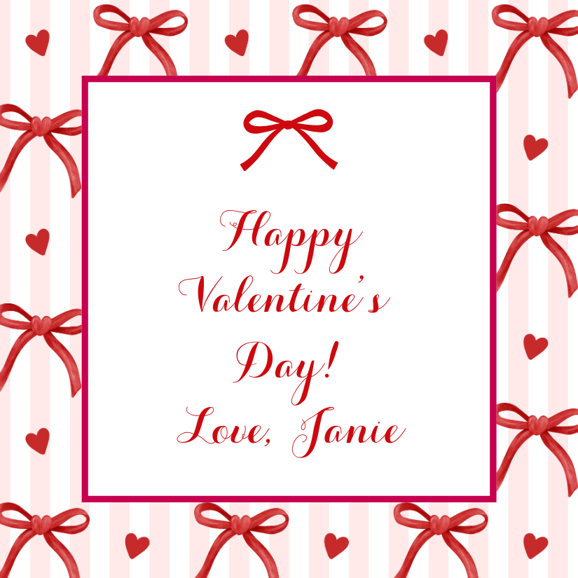 Mimi Paper Sticker - Valentine Bows